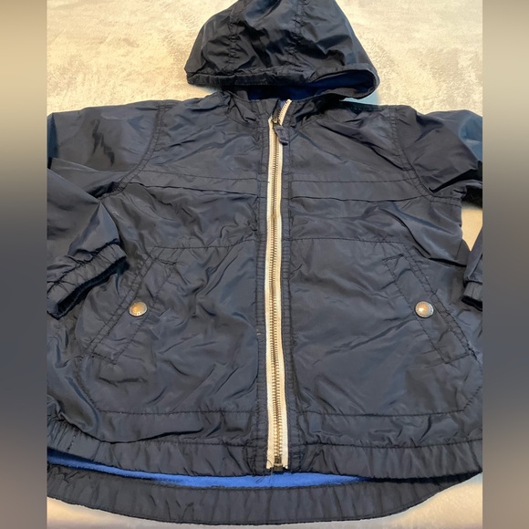 Navy Blue Kids Hooded Jacket - Picture 2 of 5